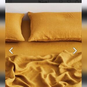 Bed threads 100 french flax linen Queen Size pillowcases*2